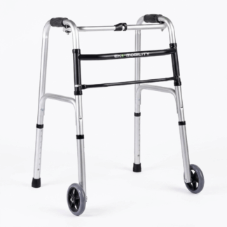 ANDADERA C/RUEDAS ALUM PLEGABLE PLATA (EA200101C)