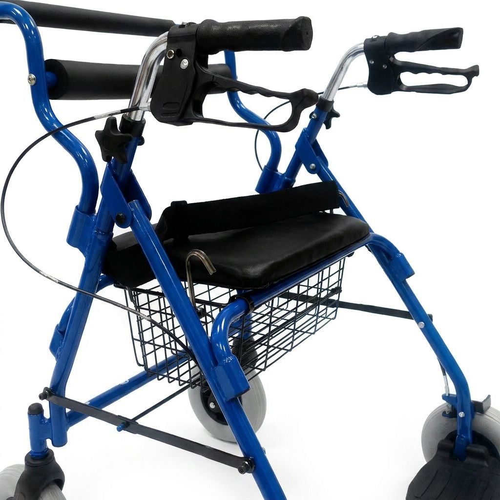 ANDADERA ROLLATOR C/CANAST AZUL LLANT 8X - Image 4