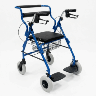 ANDADERA ROLLATOR C/CANAST AZUL LLANT 8X