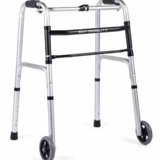 ANDADERA C/RUEDAS ALUM PLEGABLE PLATA (EA200101C)