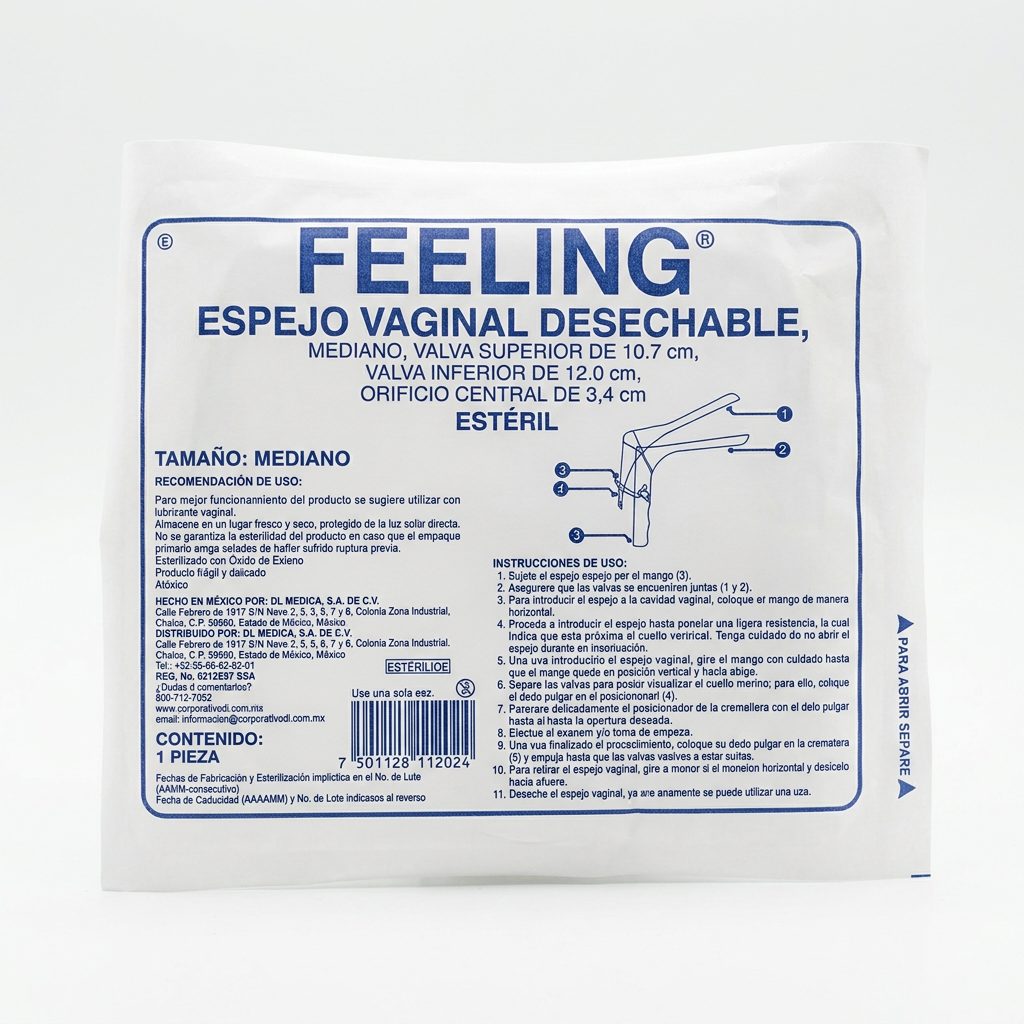 ESPEJO VAGINAL MEDIANO ESTERIL DESECHABLE FEELING - Image 3
