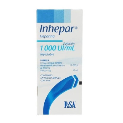 INHEPAR 1000 U AMP 10 ML 1558