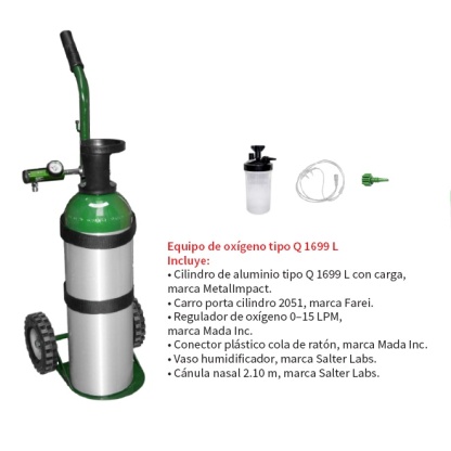 TANQUE DE OXIGENO DE 1699LTS COMPLETO CON CARGA