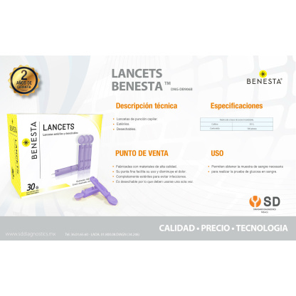 KIT DE GLUCOMETRO SD CHECK+100 LANCETAS +50 TIRAS REACTIVAS