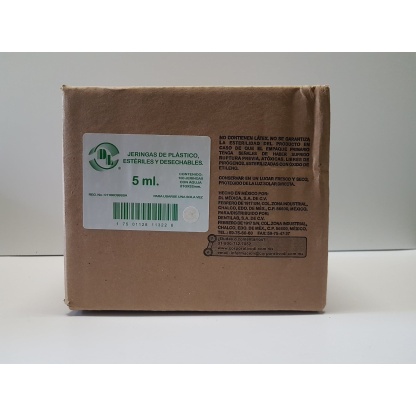JERINGA DL 5 ml 21Gx32mm (CAJA CON 100 JERINGAS)