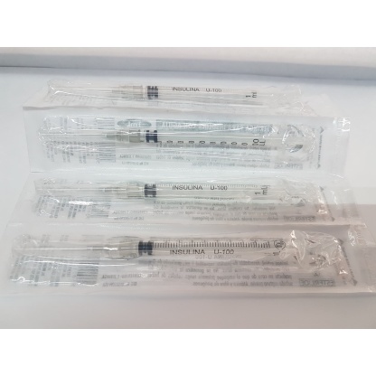 JERINGA DL PARA INSULINA 1 ml 27Gx13mm (CAJA CON 200 JERINGAS)