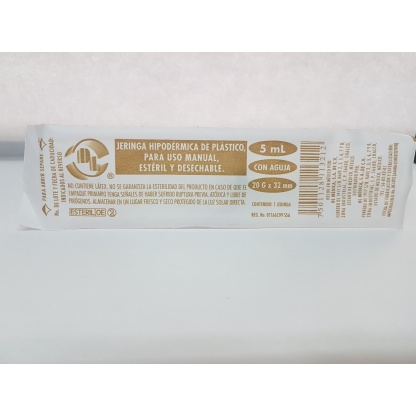 JERINGA DL 5 ml 20Gx32mm (CAJA CON 100 JERINGAS)