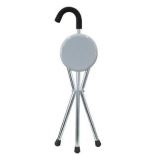 BASTON TRIPLE C/ASIENTO MANGO CURVO