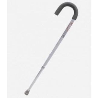 BASTON MANGO CURVO PLATA  ALTURA AJUSTAB