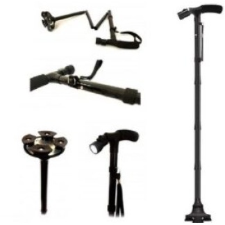 BASTON CON LUZ LED 4 EN 1 MOBICARE