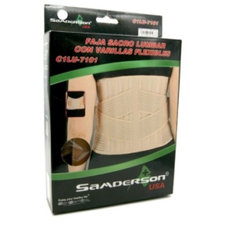 FAJA LUMBAR CON VARILLAS DE SOPORTE SAND
