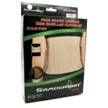 FAJA LUMBAR CON VARILLAS DE SOPORTE SAND