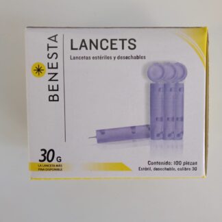 LANCETA DESECHABLE  BENESTA CON 100 PZAS