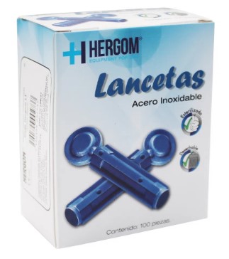 LANCETAS HERGOM ESTANDAR C/100 PZAS