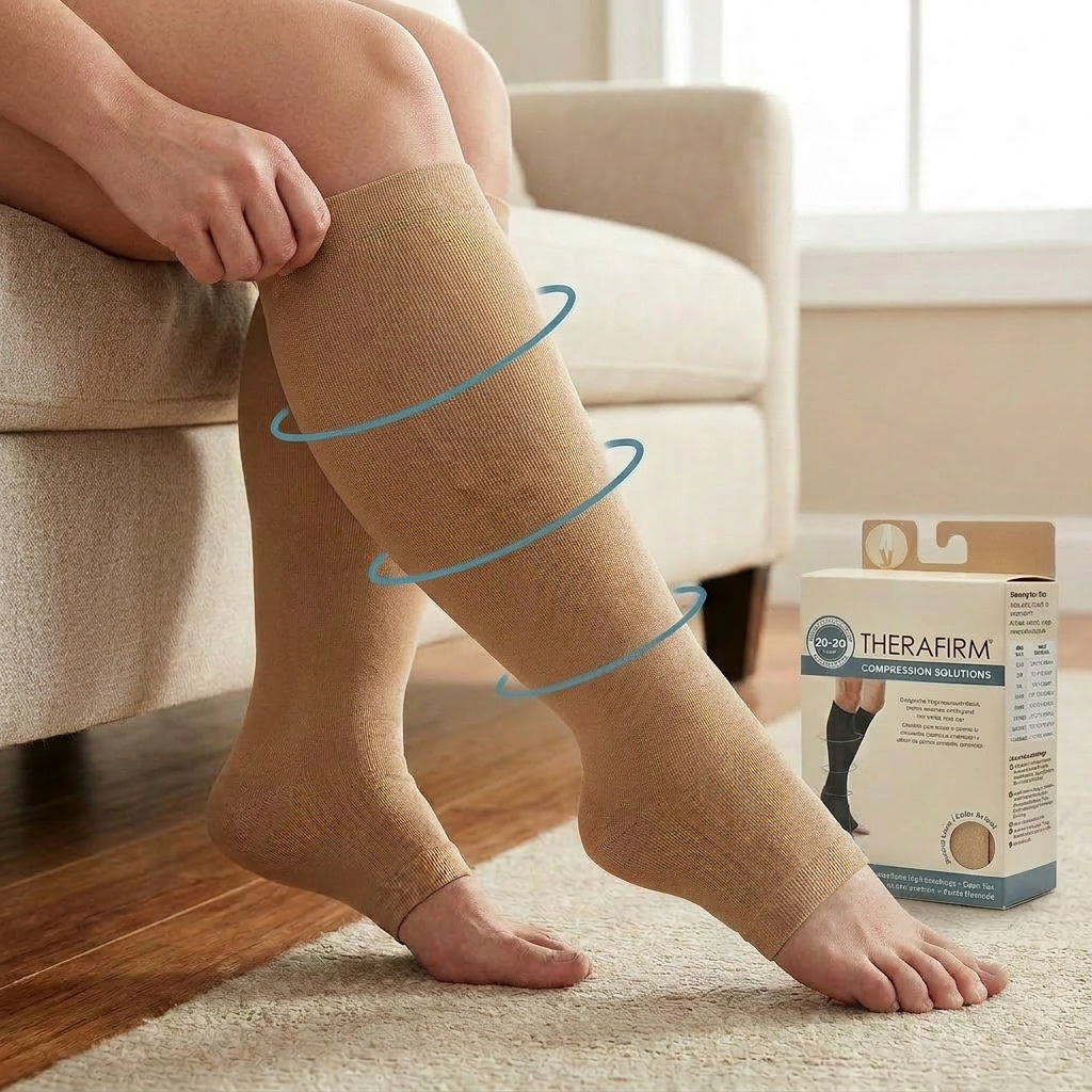 TOBIMEDIA THERAFIRM ALTA COMP 20-30 MMHG PUNTA DESNUDA X-GRANDE PIEL