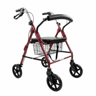 ANDADERA ROLLATOR C/CANAST ROJA LLANT 8X1 (ER1000101C)