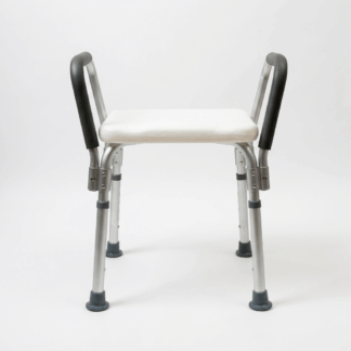 BANCO DE DUCHA C/DESCANSA BRAZO ALUMINIO AJUSTABLE (ED600101C)