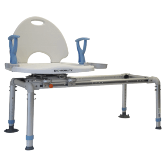 SILLA DUCHA ALUMINO DESLIZABLE/ROTATORIA 360 C/DESCANSABRAZO (ED800301R)