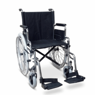 SILLA DE RUEDAS 19 CROMADA ABAT/REMOV ALUM NEUMATICA 8X2 (WX19CRUDAPD)