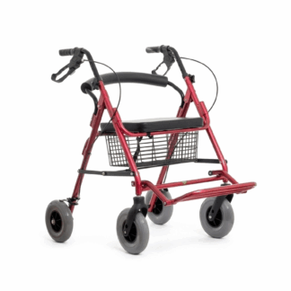 ANDADERA ROLLATOR C/CANAST ROJA LLANT 8X1 (ER1000101C)