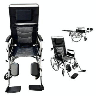 SILLA DE RUEDAS RECLINABLE CON COMODO Y ELEVAPIERNAS SC-380