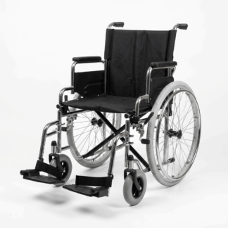 SILLA DE RUEDAS 19 CROMADA ABAT/REMOV ALUM NEUMATICA 8X2 (WX19CRUDAPD)