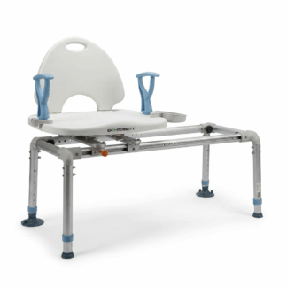 SILLA DUCHA ALUMINO DESLIZABLE/ROTATORIA 360 C/DESCANSABRAZO (ED800301R)