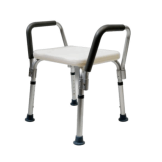 BANCO DE DUCHA C/DESCANSA BRAZO ALUMINIO AJUSTABLE (ED600101C)